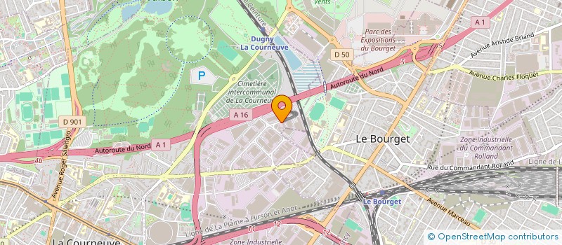 localisation de l'entreprise FABRICE à LA COURNEUVE