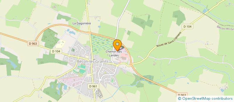 localisation de l'entreprise FABRICE BOURGEAIS ELECTRICITE - F.B.E  VAL D'ERDRE-AUXENCE