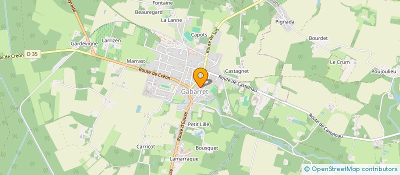 localisation de l'entreprise FABRICE COIFFURE  GABARRET