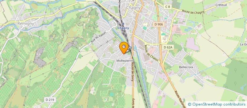 localisation de l'entreprise FABRICE DE JESUS  CHAGNY