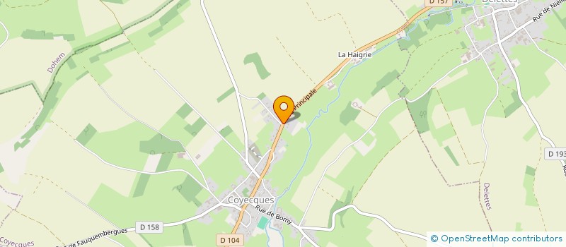 localisation de l'entreprise FABRICE HOCHART  COYECQUES