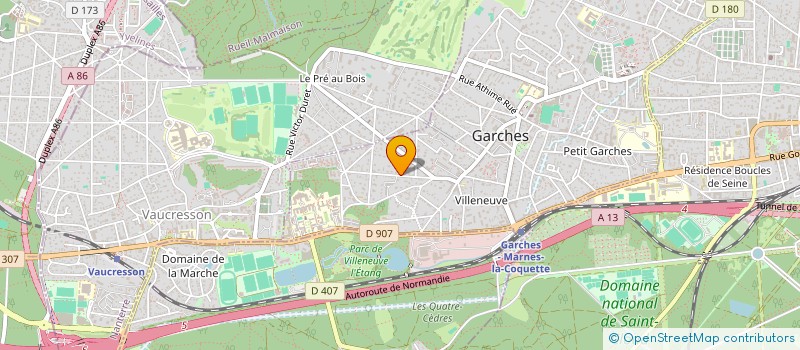 localisation de l'entreprise FABRICE HOUZELOT à GARCHES