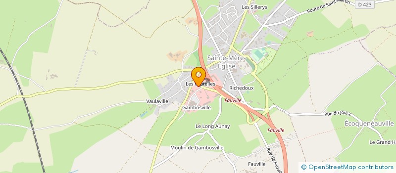 localisation de l'entreprise FABRICE LENOIR  SAINTE-MERE-EGLISE