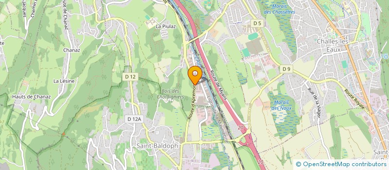 localisation de l'entreprise FABRICE PEINTURE à LA RAVOIRE