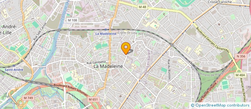 localisation de l'entreprise FABRICY à LA MADELEINE