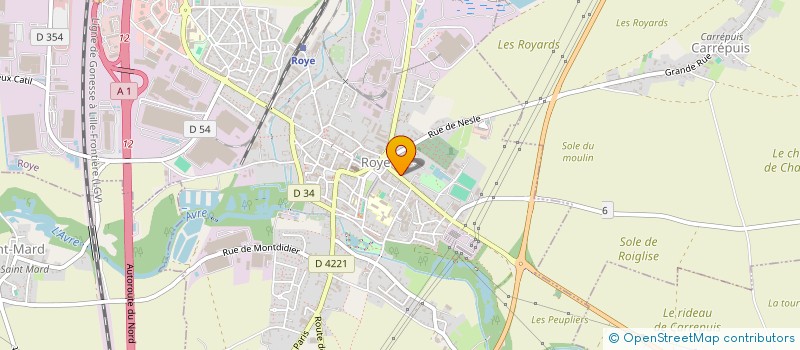 localisation de l'entreprise FABRIPLAST à ROYE
