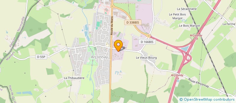 localisation de l'entreprise FABRIPOSE  ARCONNAY