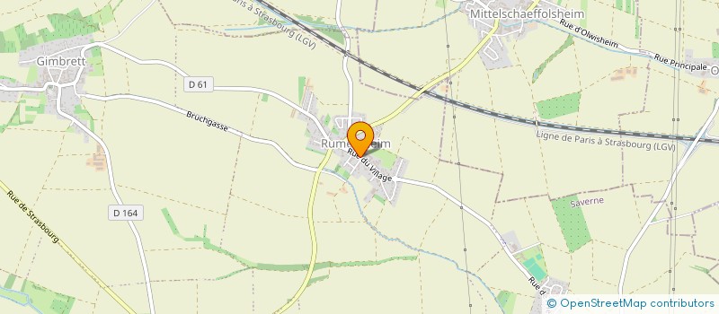 localisation de l'entreprise FABRIQUE D'EGLISE CATHOLIQUE RUMERSHEIM  BERSTETT