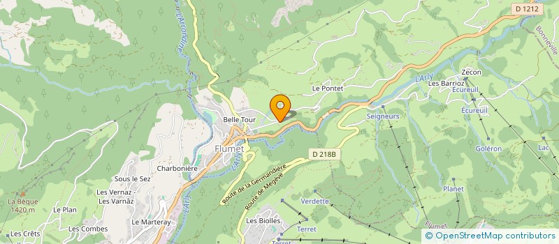 localisation de l'entreprise FABRIQUE D'ETIQUETTES DU VAL D'ARLY  FLUMET