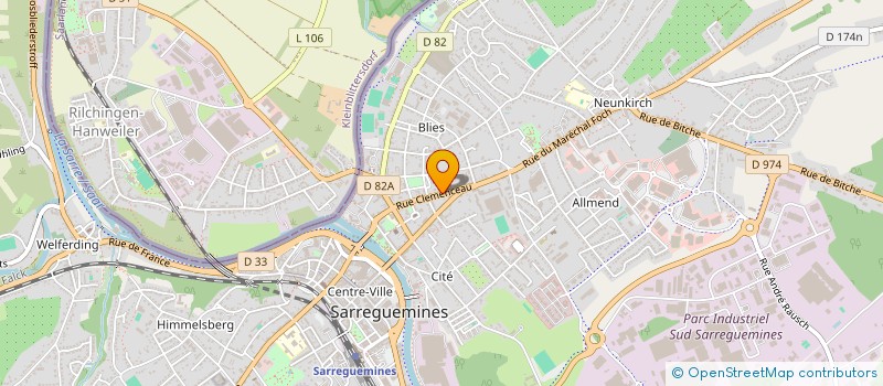 localisation de l'entreprise FABRIQUE DE L'EGLISE CATHOLIQUE SARREGUEMINES SACRE-COEUR  SARREGUEMINES