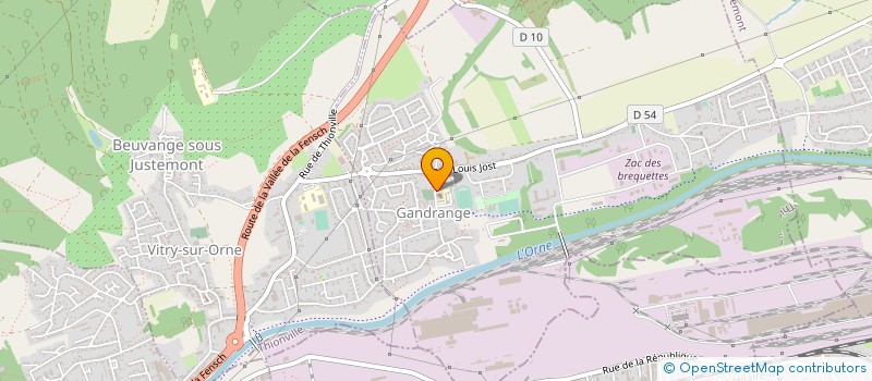 localisation de l'entreprise FABRIQUE DE L'EGLISE CULTE CATHOLIQUE  GANDRANGE