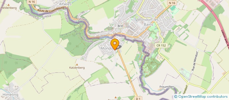 localisation de l'entreprise FABRIQUE DE L'EGLISE D'HUSSANGE  CATTENOM