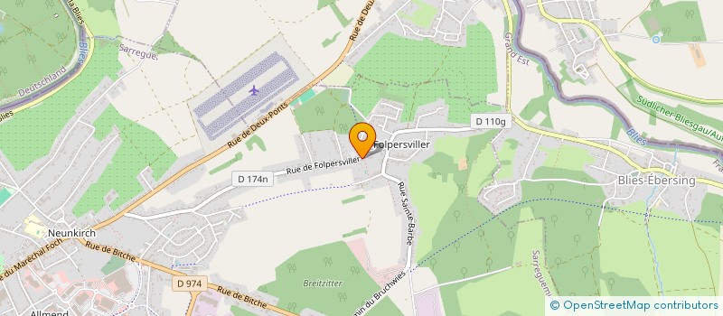 localisation de l'entreprise FABRIQUE DE L'EGLISE FOLPERSVILLER  SARREGUEMINES