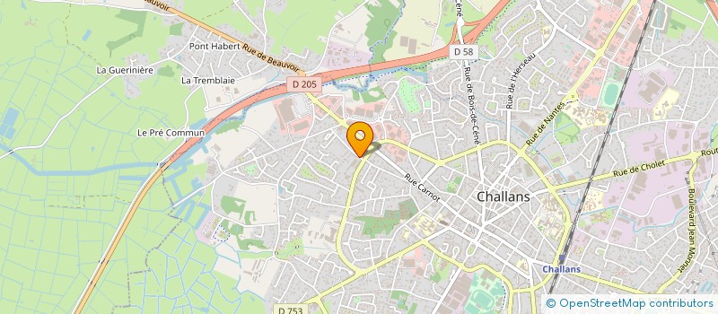 localisation de l'entreprise FABRIQUE DE MEUBLES PIERRE PEROCHEAU à CHALLANS