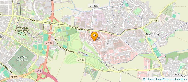 localisation de l'entreprise FABRIQUE DE STYLES DIJON  QUETIGNY