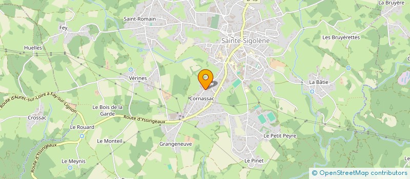 localisation de l'entreprise FABROU à SAINTE-SIGOLENE