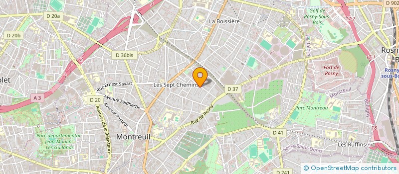 localisation de l'entreprise FABULEUX DESTINS à MONTREUIL