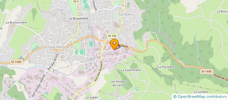 localisation de l'entreprise FAC SA à SORBIERS