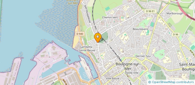 localisation de l'entreprise FACADES COTE D'OPALE à BOULOGNE-SUR-MER