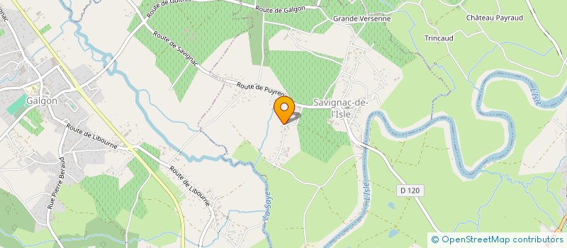 localisation de l'entreprise FACE-A-FACE  SAVIGNAC-DE-L'ISLE