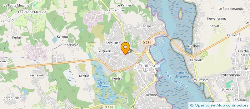 localisation de l'entreprise FACE AU LARGE  LA TRINITE-SUR-MER