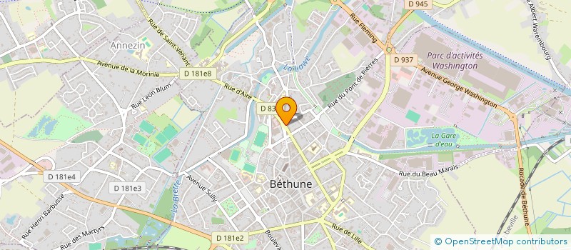 localisation de l'entreprise FACE AU PALAIS  BETHUNE