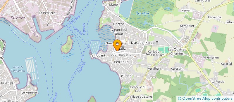 localisation de l'entreprise FACE AU PIANO  LOCMIQUELIC