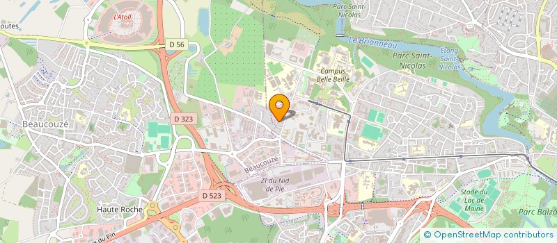 localisation de l'entreprise FACE B à ANGERS