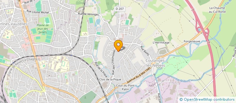 localisation de l'entreprise FACE B  COULANGES-LES-NEVERS