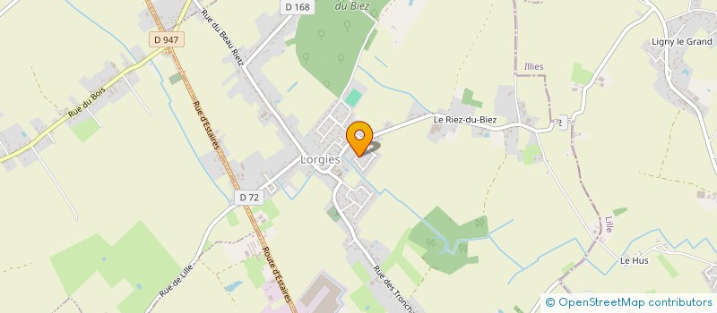 localisation de l'entreprise FACE B  LORGIES
