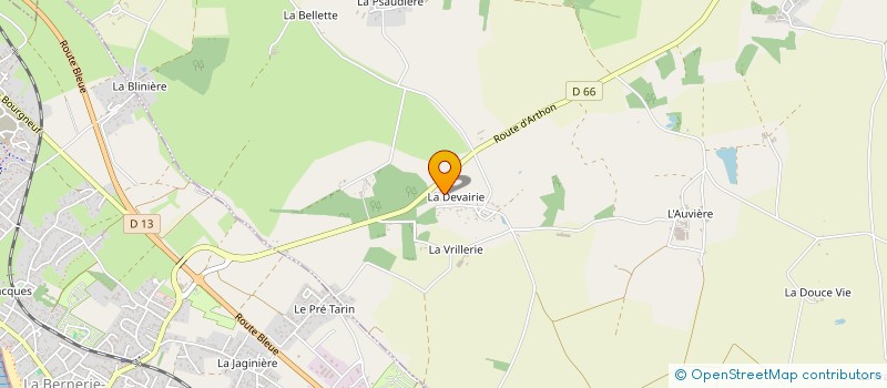 localisation de l'entreprise FACE BTP à PORNIC