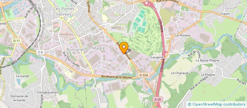 localisation de l'entreprise FACE LIMOUSIN-PERIGORD à LIMOGES