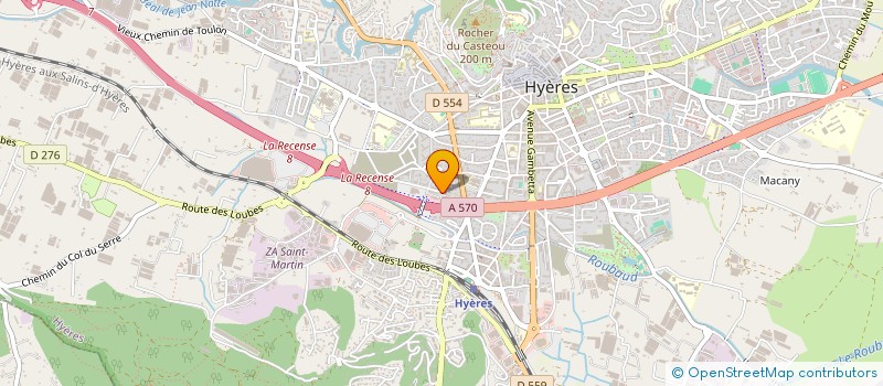 localisation de l'entreprise FACE SUD LOISIRS à HYERES