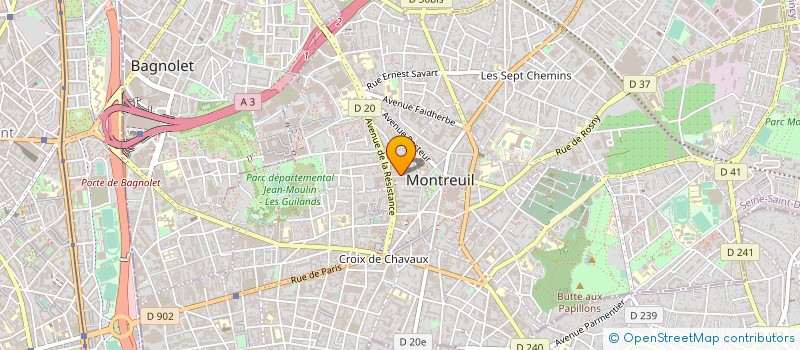 localisation de l'entreprise FACE2FACES à MONTREUIL