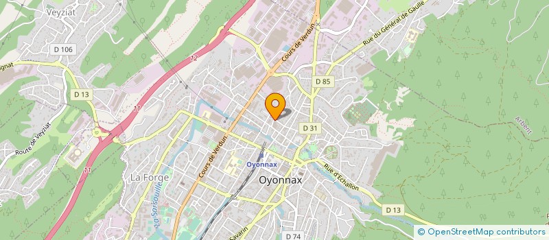 localisation de l'entreprise FACES 3000 à OYONNAX