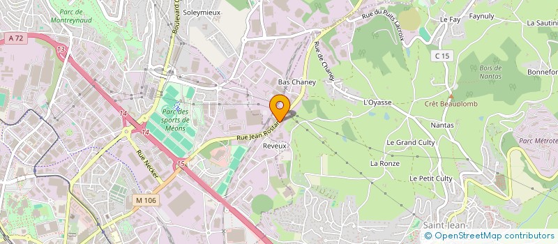 localisation de l'entreprise FACES FORMATION ET SECURITE  SAINT-JEAN-BONNEFONDS