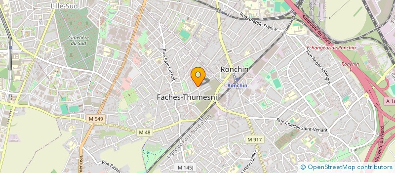 localisation de l'entreprise FACHES THUMESNIL MODELISME  FACHES-THUMESNIL