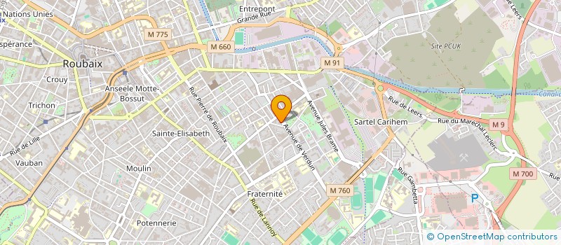 localisation de l'entreprise FACIL 2000  ROUBAIX