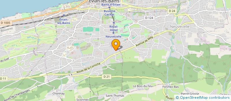 localisation de l'entreprise FACILITER L'INNOVATION ET LA RESPONSABILITE SOCIALE TERRITORIALE  EVIAN-LES-BAINS