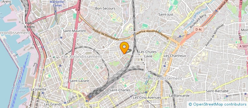 localisation de l'entreprise FACONNAGE 2000 à MARSEILLE
