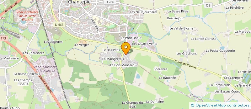 localisation de l'entreprise FACONNAGE BROCHAGE RENNAIS à CHANTEPIE
