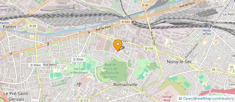 localisation de l'entreprise FACONNAGE BROCHAGE ROMAINVILLE à ROMAINVILLE