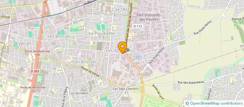 localisation de l'entreprise FACONNAGE BRUN MIELLE SARL à VAULX-EN-VELIN