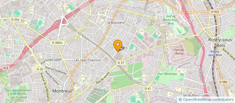 localisation de l'entreprise FACONNAGE COUVERTURE ILE DE FRANCE à MONTREUIL