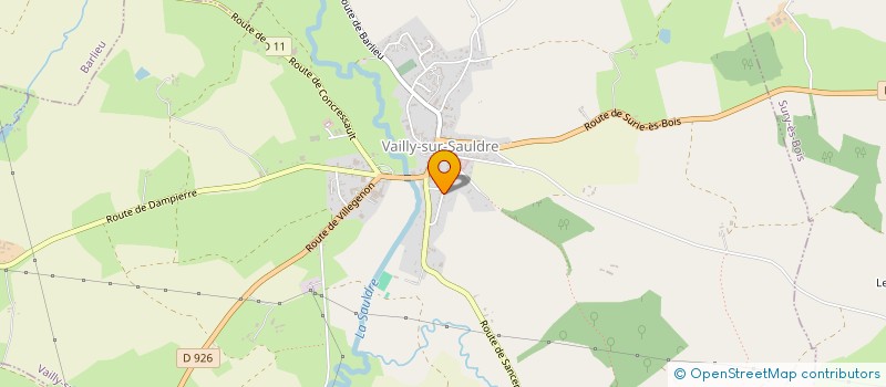localisation de l'entreprise FACONNAGES DE LA SAULDRE à VAILLY-SUR-SAULDRE