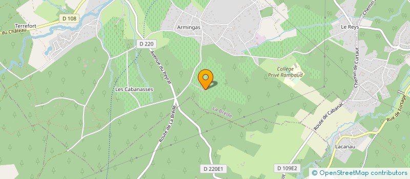 localisation de l'entreprise FACS  LA BREDE