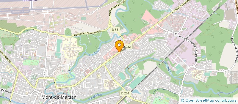 localisation de l'entreprise FACTAGE INTER SUD OUEST  MONT-DE-MARSAN