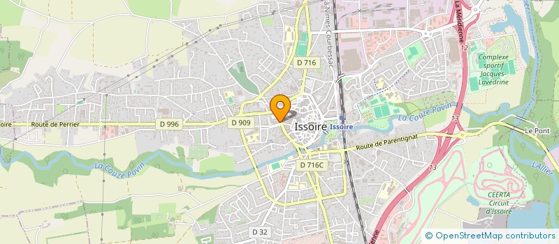 localisation de l'entreprise FACTO GLOBE  ISSOIRE