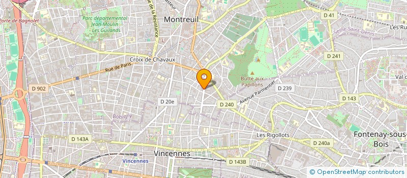 localisation de l'entreprise FACTORY 26 à MONTREUIL