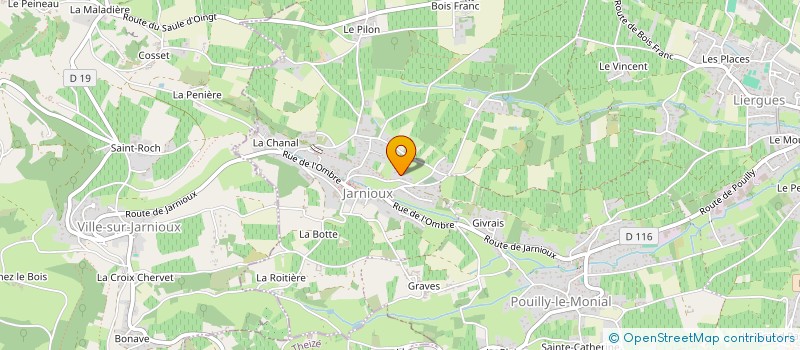 localisation de l'entreprise FACTORY à PORTE-DES-PIERRES-DOREES
